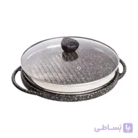 تابه گریل چدنی نالینو مدل Spiza (سایز 28) با درب ا Nalino Cast-Iron Grill Pan Size 28 Spiza with lid