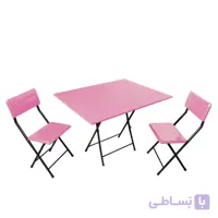 میز و صندلی سفری تاشو 2 نفره میزیمو کد 10105 مجموعه 3 عددی