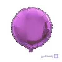 بادکنک فویلی گرد براق بنفش