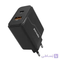 شارژر دیواری پورودو مدل dual port Type-c & Lightning