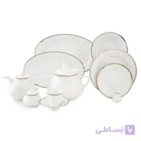 سرویس چینی زرین 12 نفره کامل رویال پلاتینی (108 پارچه) ا Zarin Iran Shahrzad Royal-Platinum 108 Pieces FDC Dinnerware Set
