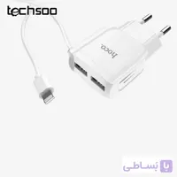 آداپتور دو خروجی هوکو با کابل تایپ سی Hoco C59A Mega joy double port for Type-C(EU)
