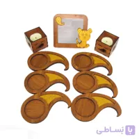 ست ظرف هفت سین و آینه شمعدان با طرح بته جغه