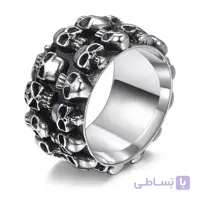 انگشتر اسکلت استیل کد 1212