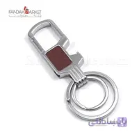 جاکلیدی دو حلقه ای طرح چرم
