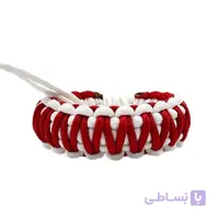 بند مچی دوربین عکاسی پاراکورد زرشکی سفید Camera Strap Paracord 010