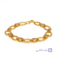 دستبند طلا طرح زنجیر فیوژن کد CB411