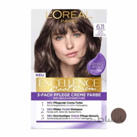 کیت رنگ مو لورآل سری Excellence شماره 6.11 حجم 40 میلی لیتر رنگ دودی ا LOreal Excellence Hair Color Kit No 6.11