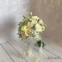 دسته گل عروس رز و لیسین