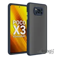 کاور و قاب گوشی مناسب برای XIAOMI POCO X3 NFC هیبریدی دکمه رنگی مدل پشت مات محافظ لنزدار