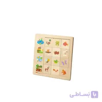 اسباب بازی چوبی پازل هوش رابطه ها-حیوانات