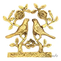 جا کلیدی برنزی طرح گل و بلبل جفتی کد ۲۳۶