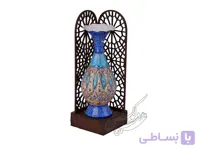 تندیس چوبی گلدان مینا 16 سانتی مدل غزال