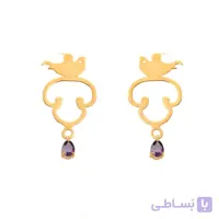 گوشواره طلا زنانه طرح اسلیمی پرنده کد XE121