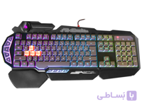 کیبورد مخصوص بازی ای فورتک مدل B314 ا Fortek B314 gaming keyboard کد 581827
