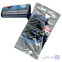 تیغ 2 لبه صابوندار پاکتی طوسی (5عددی)مردانه دورکو