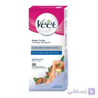 نوار مو بر پوست حساس ویت بسته 20 عددی ا full body waxing kit sensitive skin 20 pads