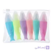 ماژیک هایلایت بسته 6 تایی مدل ماهی