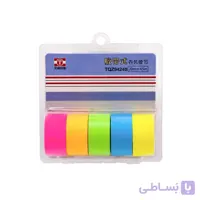چسب واشی 5 عددی رنگی ساده