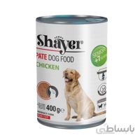 کنسرو غذای سگ شایر مدل Senior Chicken وزن 400 گرم