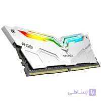 رم کامپیوتر DDR4 دو کاناله 3200 مگاهرتز CL16 تیم گروپ مدل NIGHT HAWK RGB ظرفیت 16 گیگابایت ا Ram Desktop DDR4 Dual Channel 3200 MHz CL16 NIGHT HAWK RGB Group Team Capacity 16 Gigabytes