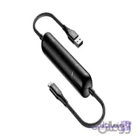 کابل فست شارژ USB به Lightning و پاوربانک بیسوس مدل Baseus Energy Two In One به طول 1.2 متر