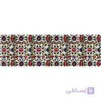 رانر مخمل کاشی لوتوس سفید