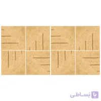 دیوارپوش تندیس و پیکره شهریار مدل آمای کد W1010-06 بسته 8 عددی