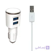شارژر فندکی الدینیو مدل DL-C29 به همراه کابل تبدیل microUSB