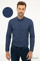 Pierre Cardin پیراهن لاغر نازک آبی