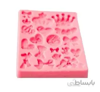قالب سیلیکونی مولد فوندانت بهگز مدل تاج و پاپیون