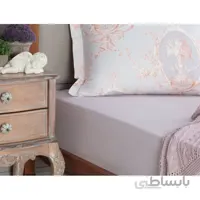 ملحفه کشدار دو نفره Manon بنفش روشن مادام کوکو
