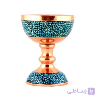 سنگاب فیروزه کوب مسی ارتفاع ۱۶ سانتی متر