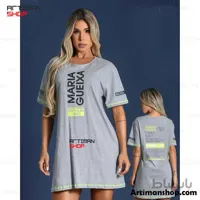 تیشرت پنبه فوق لانگ زنانه کد 25096