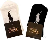 جوراب ساقدار طرح POLO کد 203 مشکی