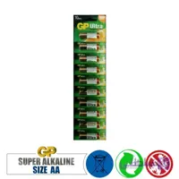 باتری قلمی سوپر الکالاین جی پی 10 عددی ا GP Super Alkaline AA Battery - Pack of 10