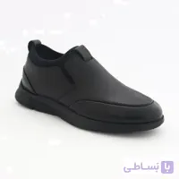 کفش مردانه راحتی چرم طبیعی مدل آرشام مشکی