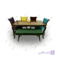 میز ناهار خوری مدل سون نیمکت دار