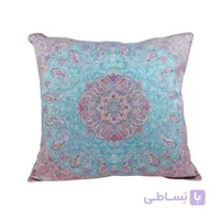 جفت روکش کوسن ترمه طرح سپهر رنگ آبی