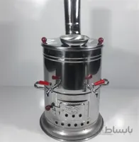 سماور زغالی استیل دوشیر ترکیه ا سماور زغالی استیل ده لیتر دوشیر ترکیه بهترین گزینه برای تهیه چایی آتیشی