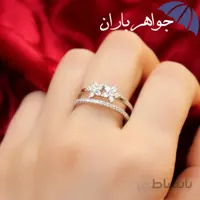 انگشتر نقره سولیتر زنانه طرح ستاره کد R_1462