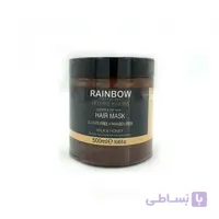 ماسک مو ترمیم کننده رینبو مناسب موهای رنگ‌ شده و خشک حاوی عصاره شیر و عسل Rainbow حجم ۵۰۰ میل