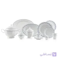 سرویس چینی زرین 12 نفره کامل فرانسیس سرمه ای (103 پارچه) ا Zarin Iran Neo-Classic Francis 103 Pieces FDC Dinnerware Set