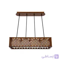چراغ آویز چوبی چشمه نور کد A1323/4H-BR