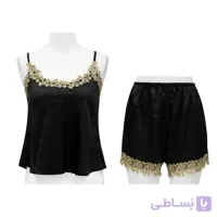 لباس راحتی تاپ و شورتک ساتن فانتزی لورنزا 568