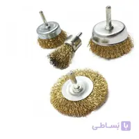 فرچه سر دریلی سیمی تخت بزرگ طلایی