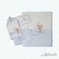 ست کامل اتاق خواب نوزاد طرح خرس و زنبور گلدوزی
