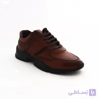 کفش مردانه اسپرت چرم طبیعی مدل آیدین عسلی