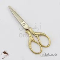 قیچی نیدل پانچ و گلدوزی تیغه بلند مدل فانتزی طلایی