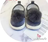 پاپوش جلوپوم طوسی
